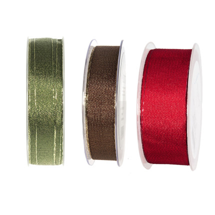 Nastro tessuto lurex. Disponibile in tre altezze in tre colori
