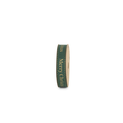 Nastro Tessuto verde con scritta Merry Christmas