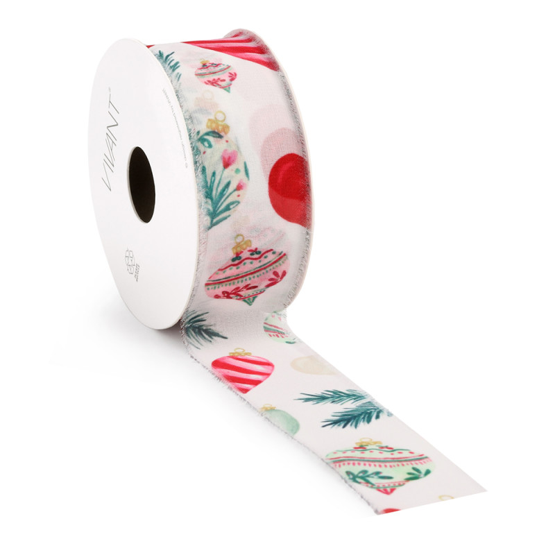 Nastro Chiffon fantasia Xmas Joy