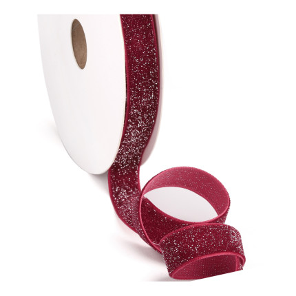 Nastro Velluto Metallic rosso