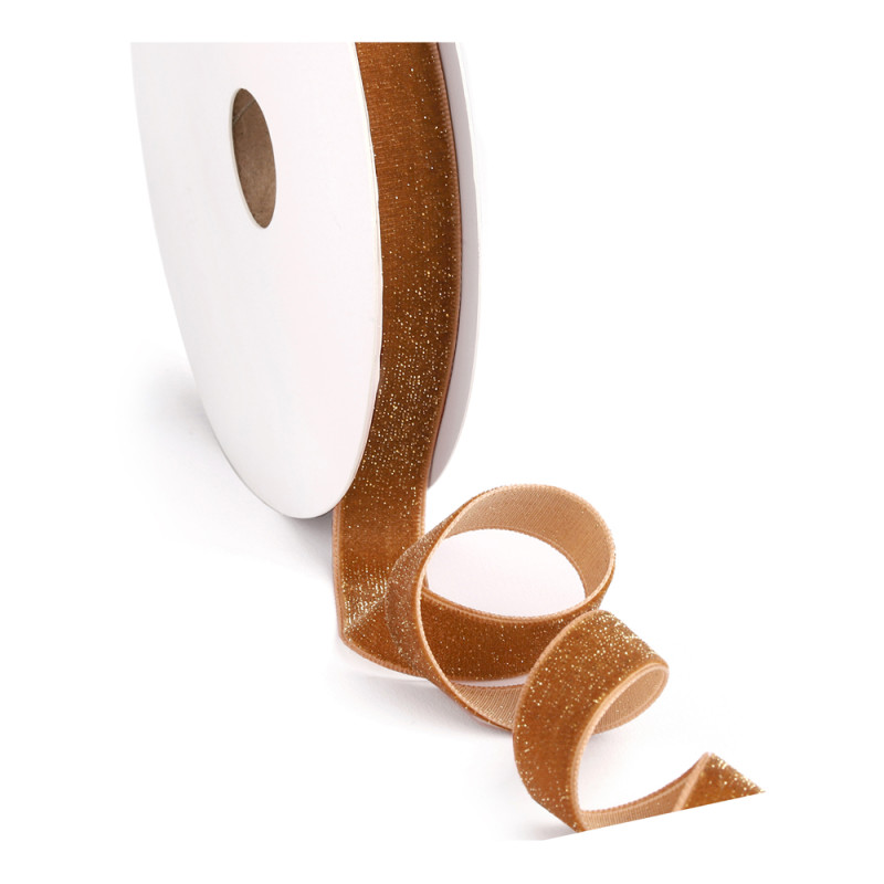 Nastro Velluto Metallic caramello