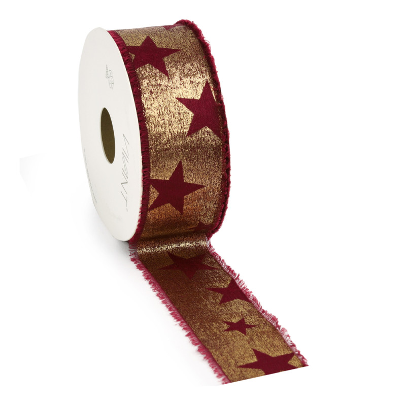Nastro Tessuto Glam Star rosso