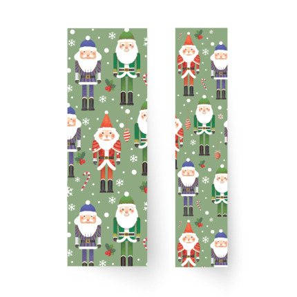 Nastro Tessuto Babbo Natale Verde