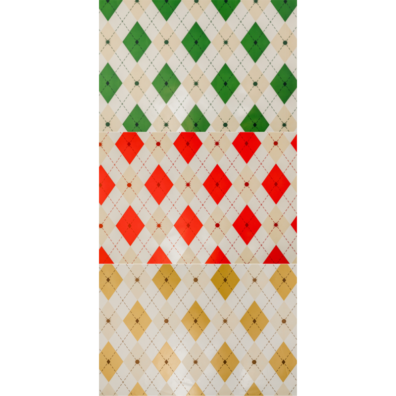 Buste Regalo in Polipropilene Tartan (25 Pezzi)