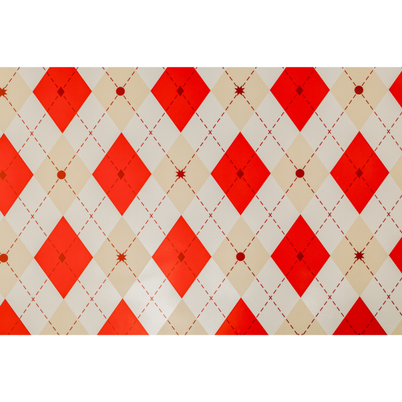 Buste Regalo in Polipropilene Tartan Rosso (25 Pezzi)