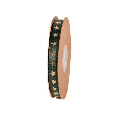 Nastro doppio raso con stelle oro 2