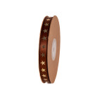 Nastro doppio raso con stelle oro