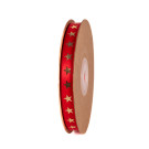Nastro doppio raso con stelle oro