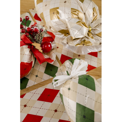 Buste Regalo in Polipropilene Tartan (25 Pezzi)