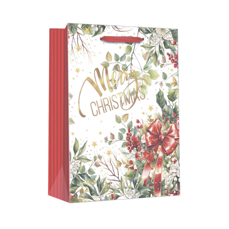 Shopper in Carta con Cordini Xmas Line