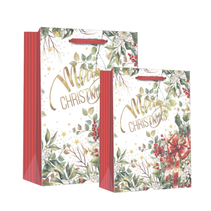 Shopper in Carta con Cordini Xmas Line