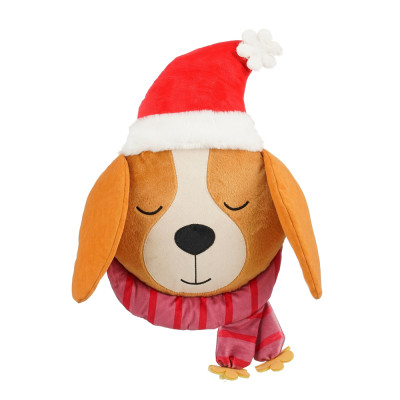 CUSCINO DECORATIVO CANE NATALIZIO 38CM