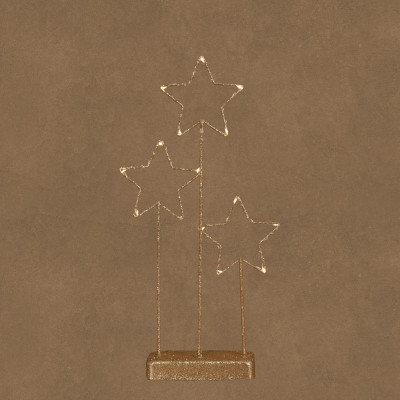 STELLE LUMINOSE 15 LED 39CM CON BATTERIA