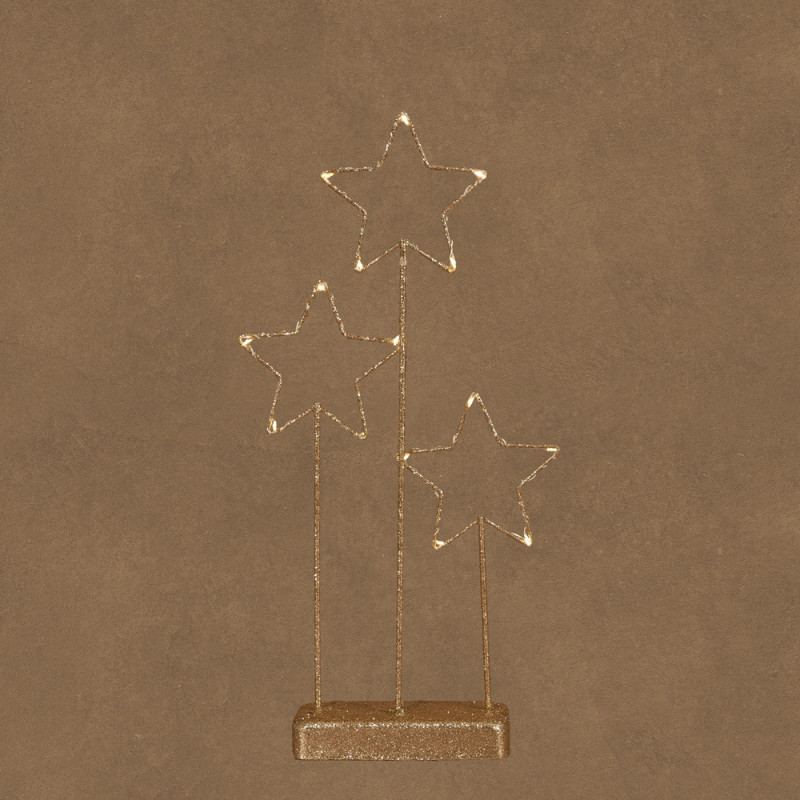 STELLE LUMINOSE 15 LED 39CM CON BATTERIA