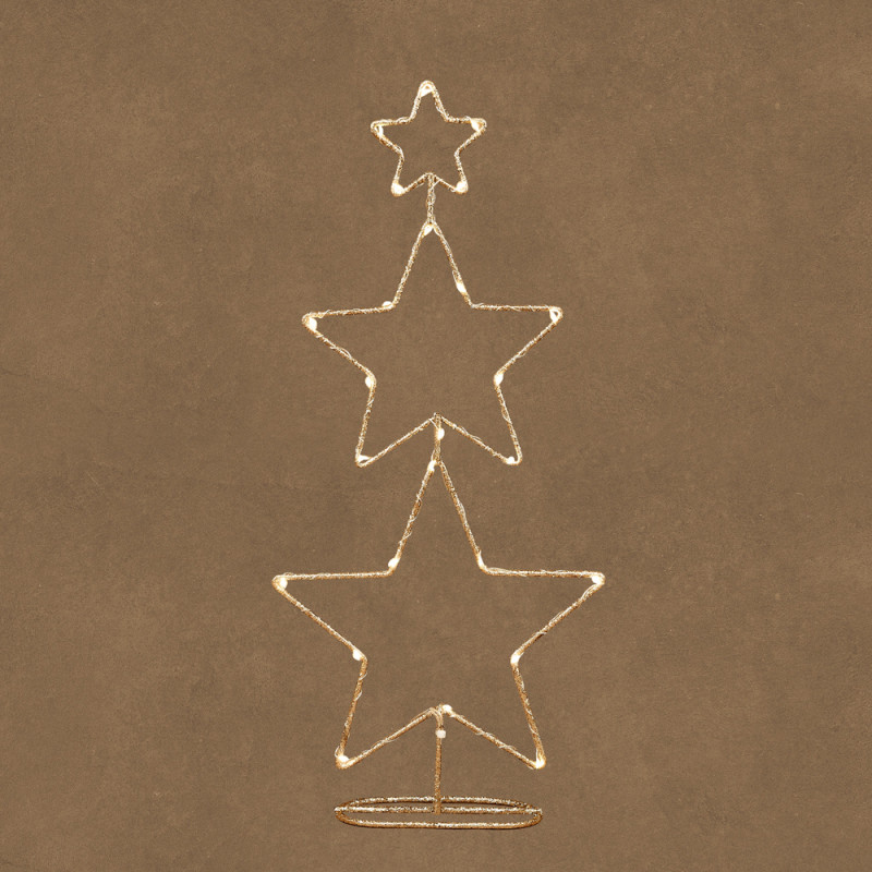 STELLE DECORATIVE LUMINOSE 25 LED 48CM CON BATTERIA