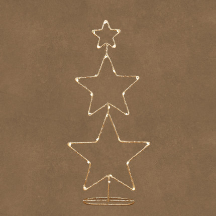 STELLE DECORATIVE LUMINOSE 25 LED 48CM CON BATTERIA
