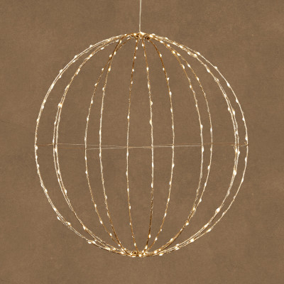 SFERA DECORATIVA LUMINOSA CHAMPAGNE 210 LED 48CM