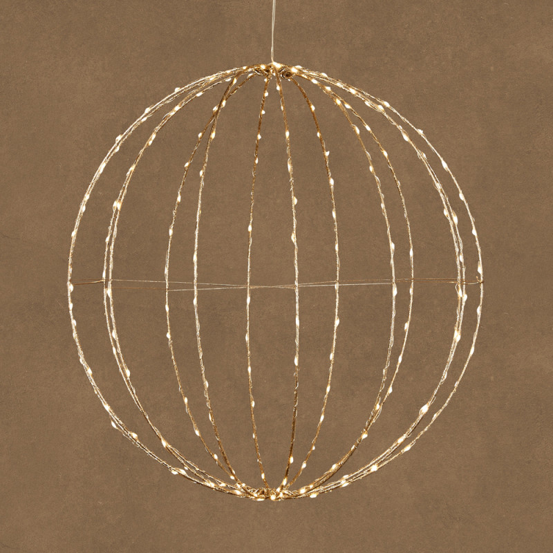 SFERA DECORATIVA LUMINOSA CHAMPAGNE 210 LED 48CM