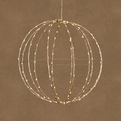 SFERA DECORATIVA LUMINOSA CHAMPAGNE 144 LED 38CM