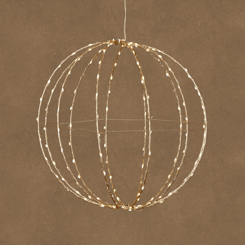 SFERA DECORATIVA LUMINOSA CHAMPAGNE 144 LED 38CM