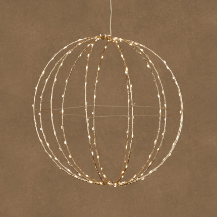 SFERA DECORATIVA LUMINOSA CHAMPAGNE 144 LED 38CM