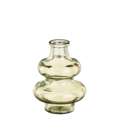 VASO SIRA IN VETRO RICICLATO VERDE 16CM