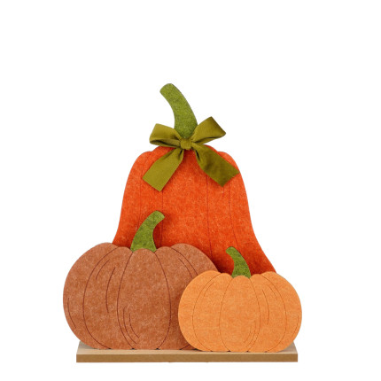 ZUCCHE IN FELTRO CON BASE LEGNO