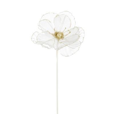 FIORE CREMA GLITTERATO 45CM