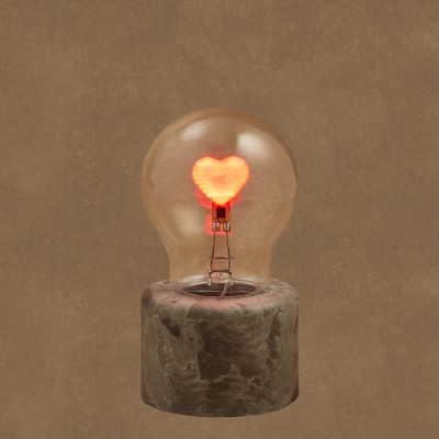 LAMPADA LED DA TAVOLO CUORE RICARICABILE USB 13,5CM