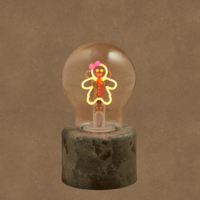 LAMPADA LED DA TAVOLO GINGERBREAD RICARICABILE CON USB 13,5CM