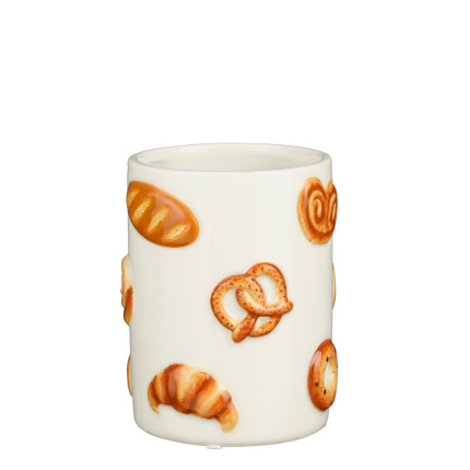 VASO IN CERAMICA CON DECORI PANE
