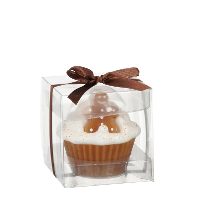 CANDELA  CUPCAKE E OMINO PAN DI ZENZERO 7CM