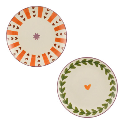 SET REGALO PIATTI COLAZIONE STEF IN CERAMICA 20CM (4 PEZZI)