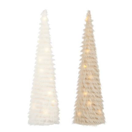 ALBERELLO DECORATIVO LUMINOSO COLOR CREMA CON LED 54CM