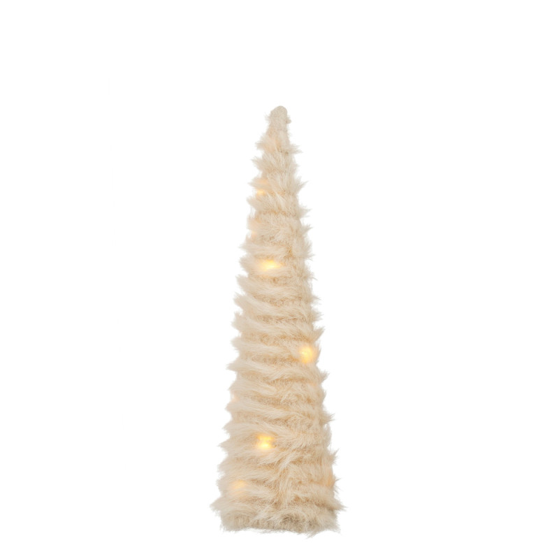 ALBERELLO DECORATIVO LUMINOSO COLOR CREMA CON LED 41CM