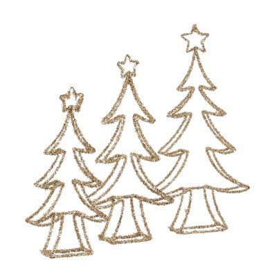 ALBERO DI NATALE GLITTER CHAMPAGNE