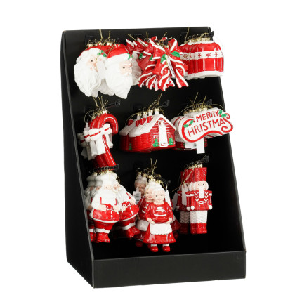 DECORO PER ALBERO NATALIZIO ROSSO E BIANCO