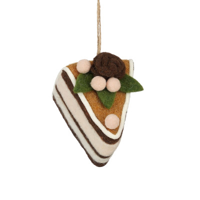 FETTA DI TORTADECORATIVA IN LANA COTTA 8,5CM