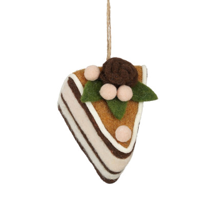 FETTA DI TORTADECORATIVA IN LANA COTTA 8,5CM