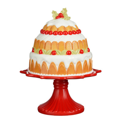 TORTA DECORATIVA CON ALZATA ROSSA 33,5CM