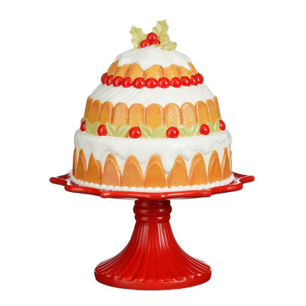 TORTA DECORATIVA CON ALZATA ROSSA 33,5CM