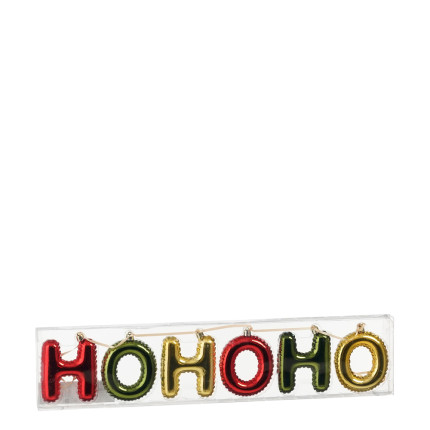 GHIRLANDA SCRITTA HOHOHO COLORATA 6CM
