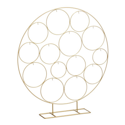 ESPOSITORE IN METALLO CON CERCHI ORO 64CM