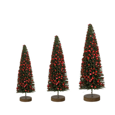 ALBERELLO DECORATIVO VERDE CON BACCHE ROSSE