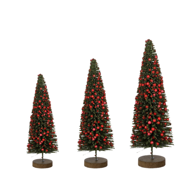 ALBERELLO DECORATIVO VERDE CON BACCHE ROSSE