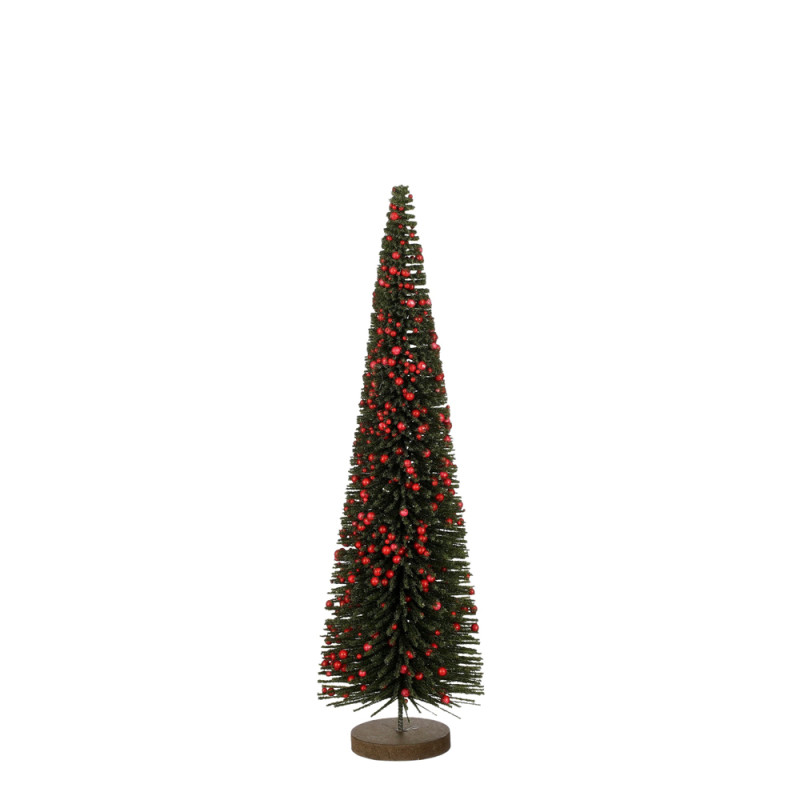ALBERELLO DECORATIVO VERDE CON BACCHE ROSSE