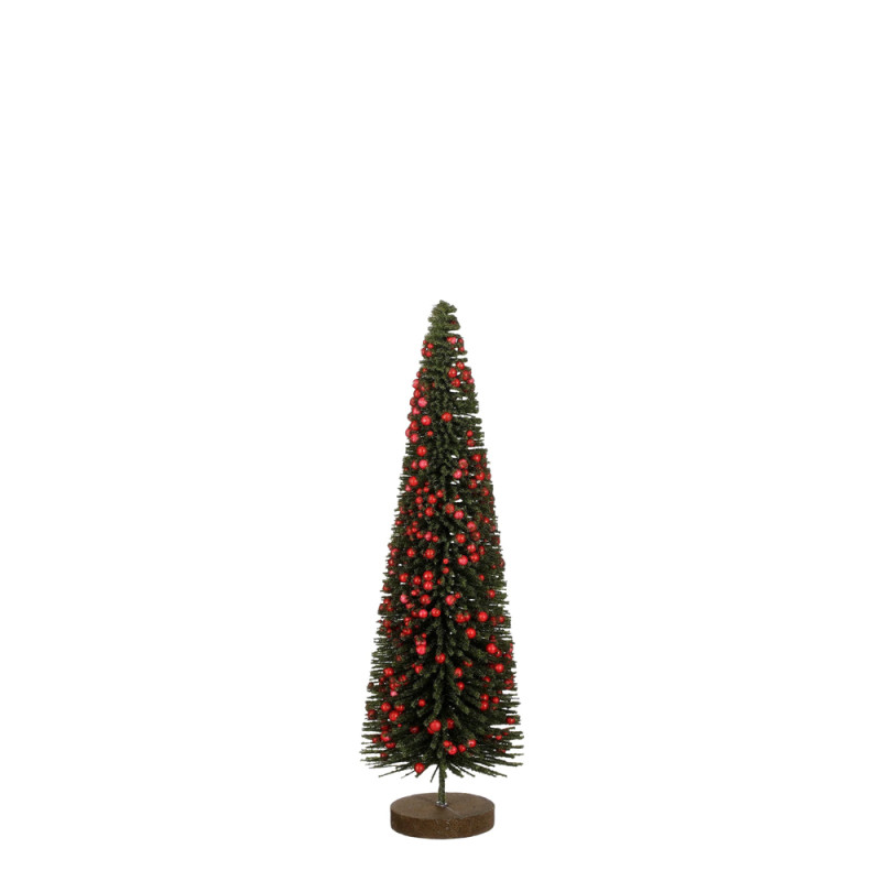 ALBERELLO DECORATIVO VERDE CON BACCHE ROSSE