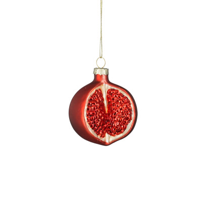 PENDENTE MELOGRANO IN VETRO ROSSO 7,5CM