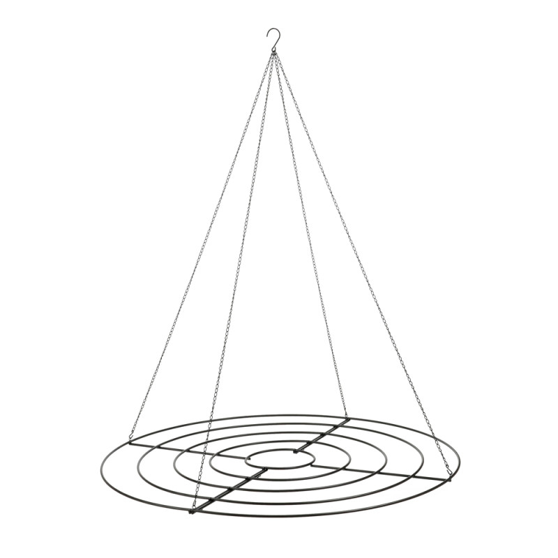 SUPPORTO DECORATIVO NERO CON GANCIO 180CM