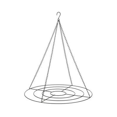 SUPPORTO DECORATIVO NERO CON GANCIO 70CM